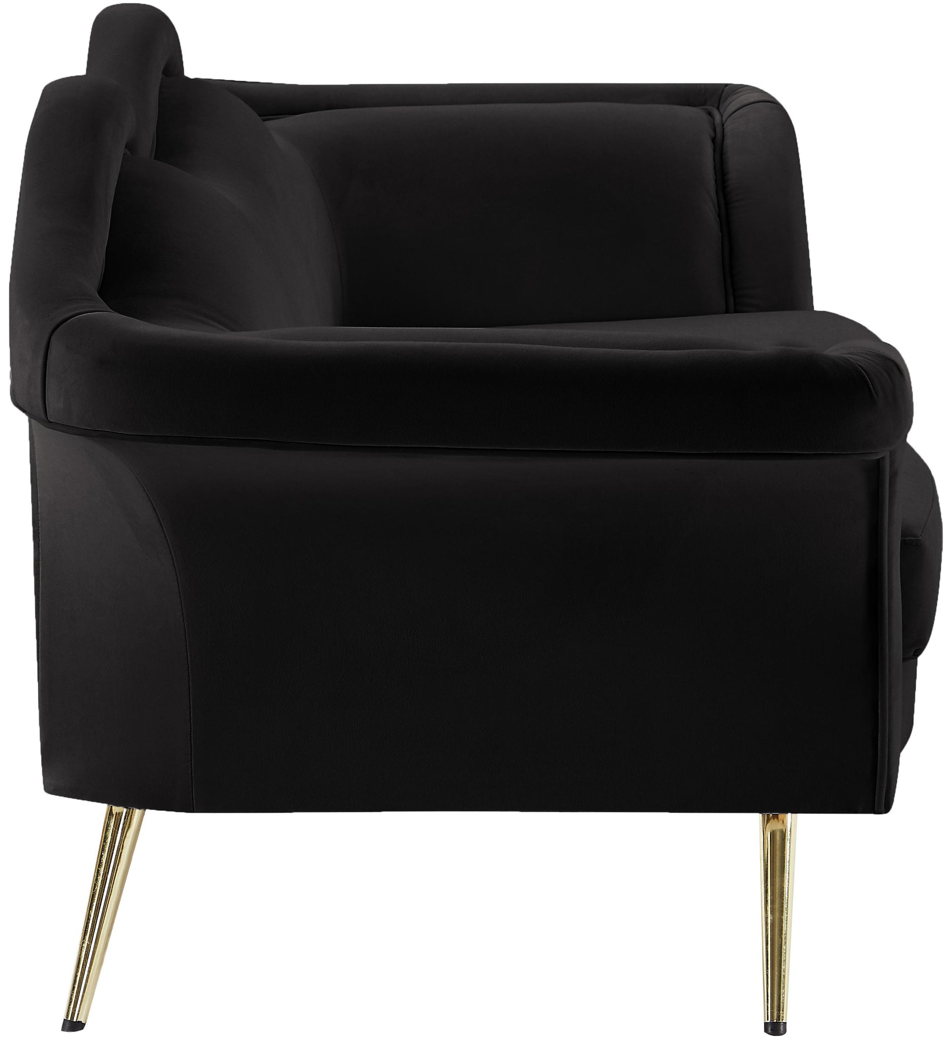 Lips Black Velvet Loveseat - Furnish 4 Less 98 (NY)*