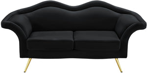 Lips Black Velvet Loveseat - Furnish 4 Less 98 (NY)*