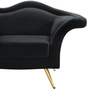 Lips Black Velvet Loveseat - Furnish 4 Less 98 (NY)*