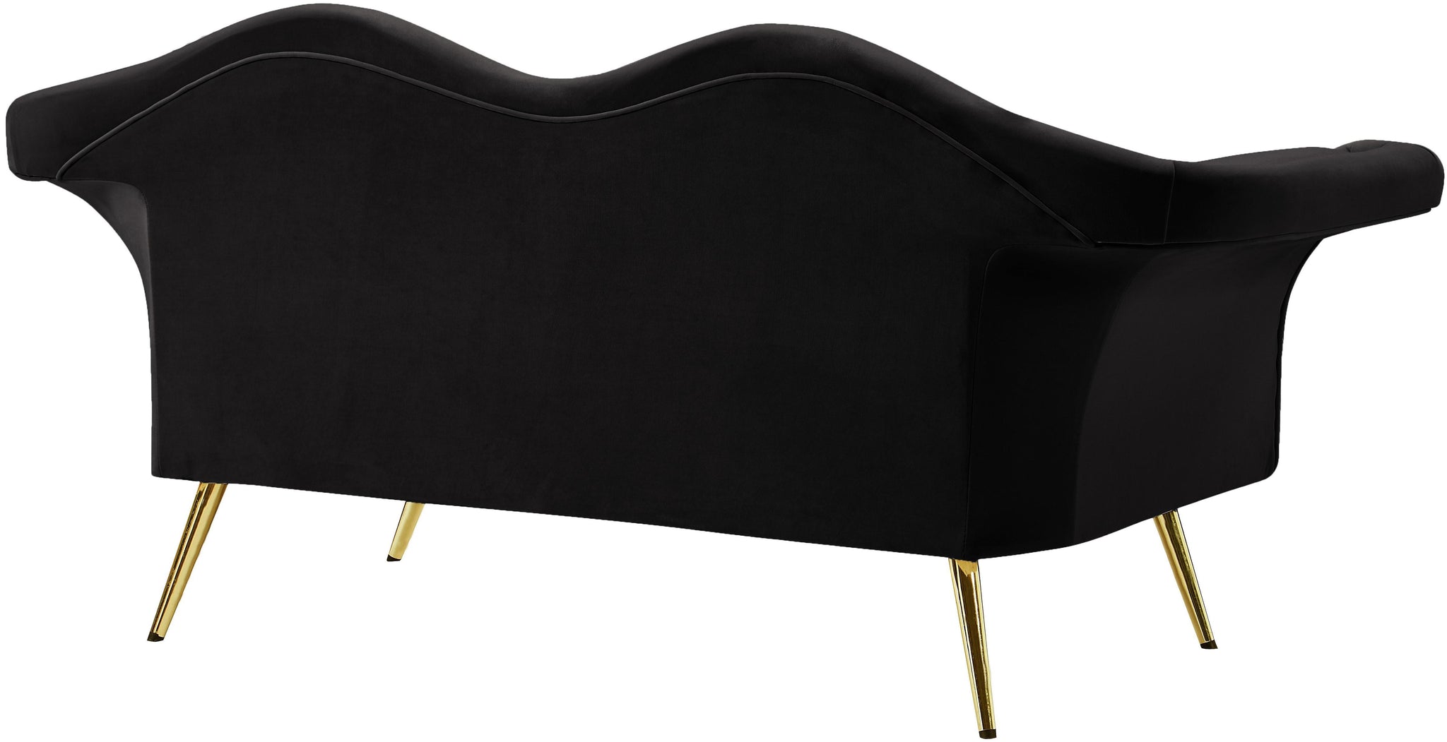 Lips Black Velvet Loveseat - Furnish 4 Less 98 (NY)*