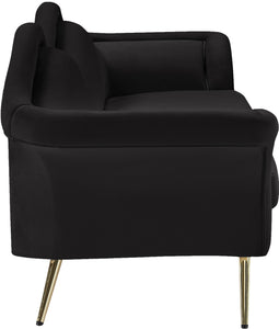 Lips Black Velvet Sofa - Furnish 4 Less 98 (NY)*