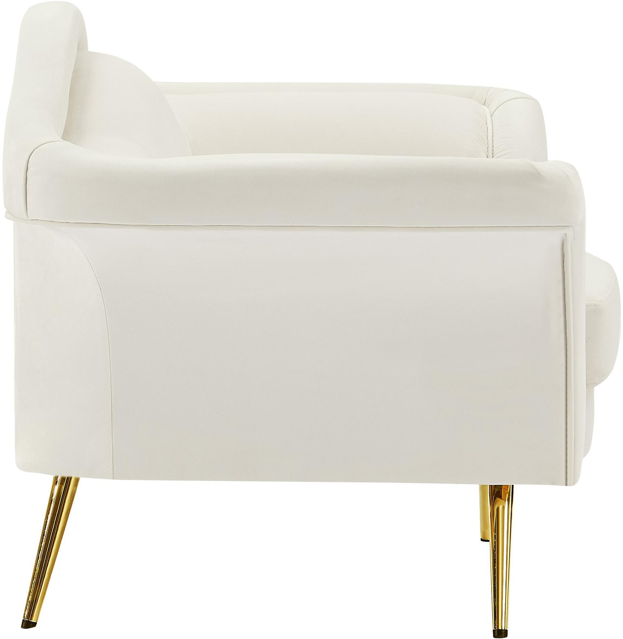 Lips Cream Velvet Chair - Furnish 4 Less 98 (NY)*