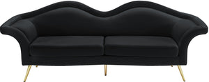 Lips Black Velvet Sofa - Furnish 4 Less 98 (NY)*