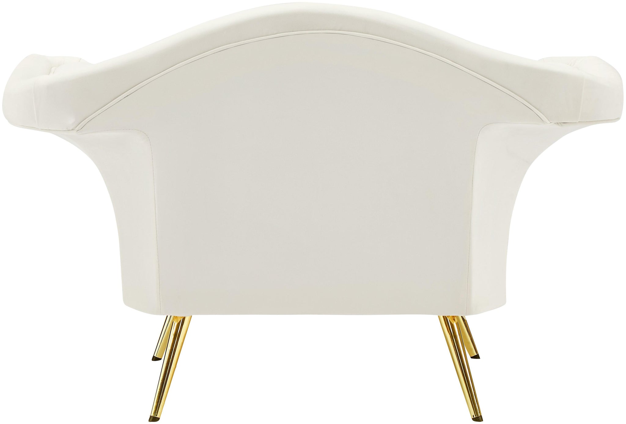 Lips Cream Velvet Chair - Furnish 4 Less 98 (NY)*