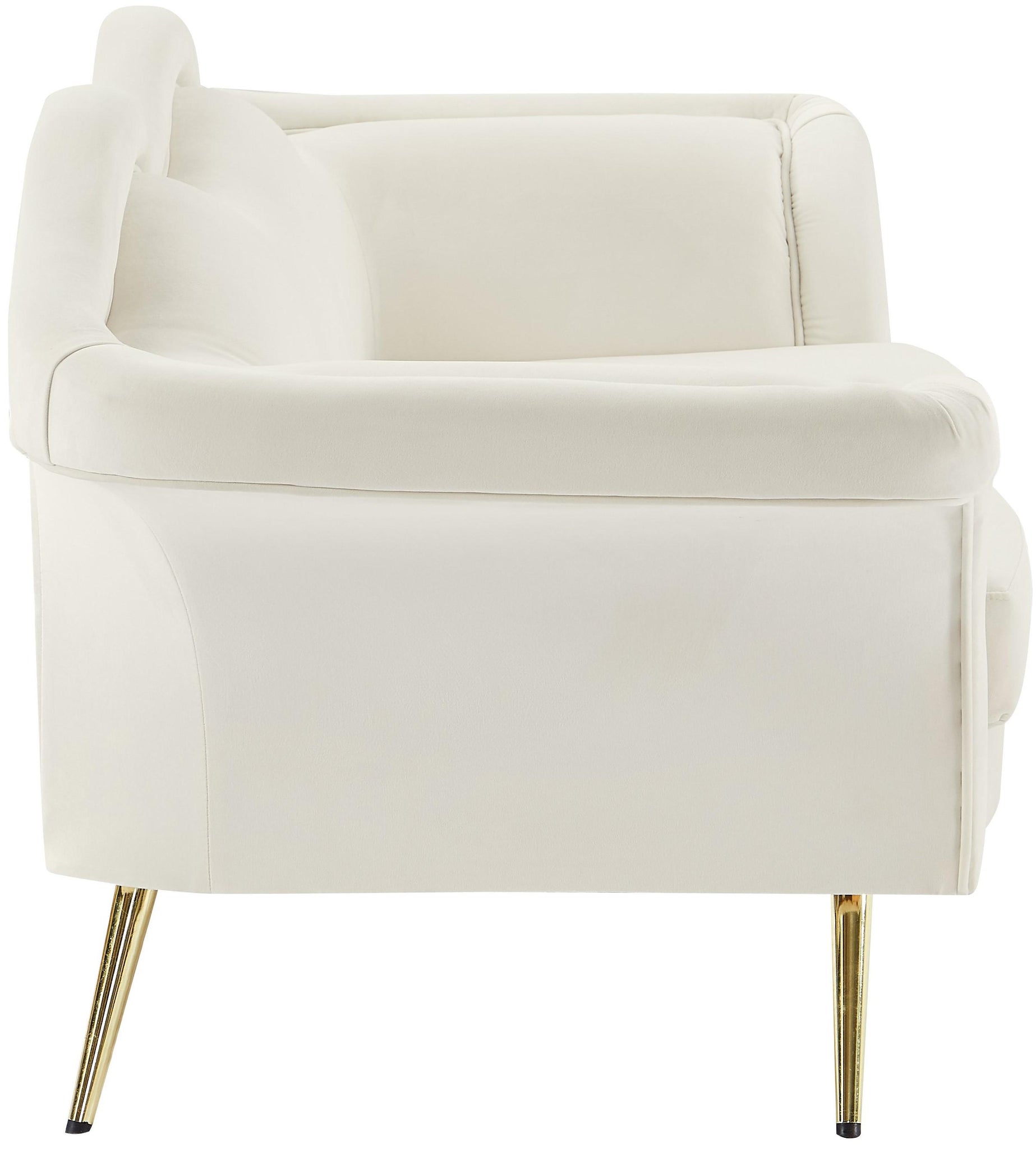 Lips Cream Velvet Loveseat - Furnish 4 Less 98 (NY)*