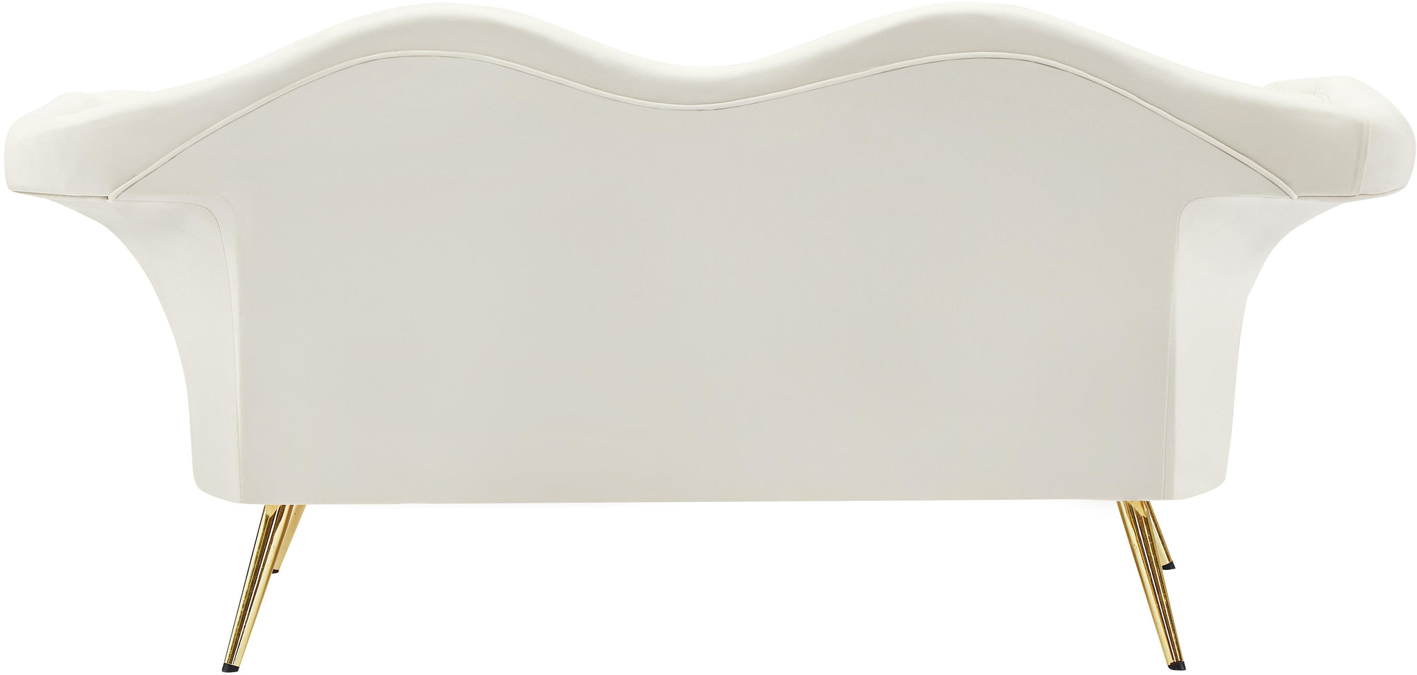 Lips Cream Velvet Loveseat - Furnish 4 Less 98 (NY)*