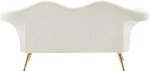 Lips Cream Velvet Loveseat - Furnish 4 Less 98 (NY)*