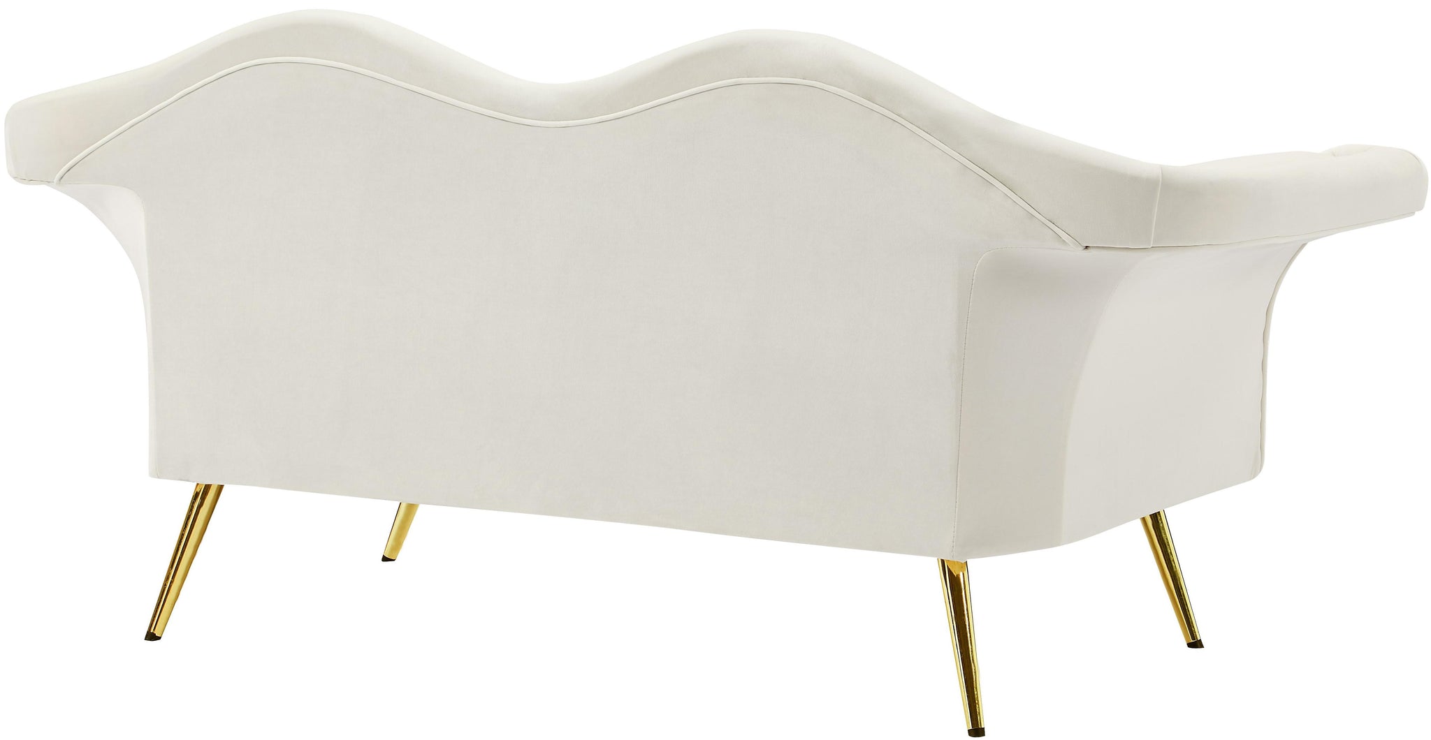 Lips Cream Velvet Loveseat - Furnish 4 Less 98 (NY)*