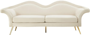 Lips Cream Velvet Sofa - Furnish 4 Less 98 (NY)*