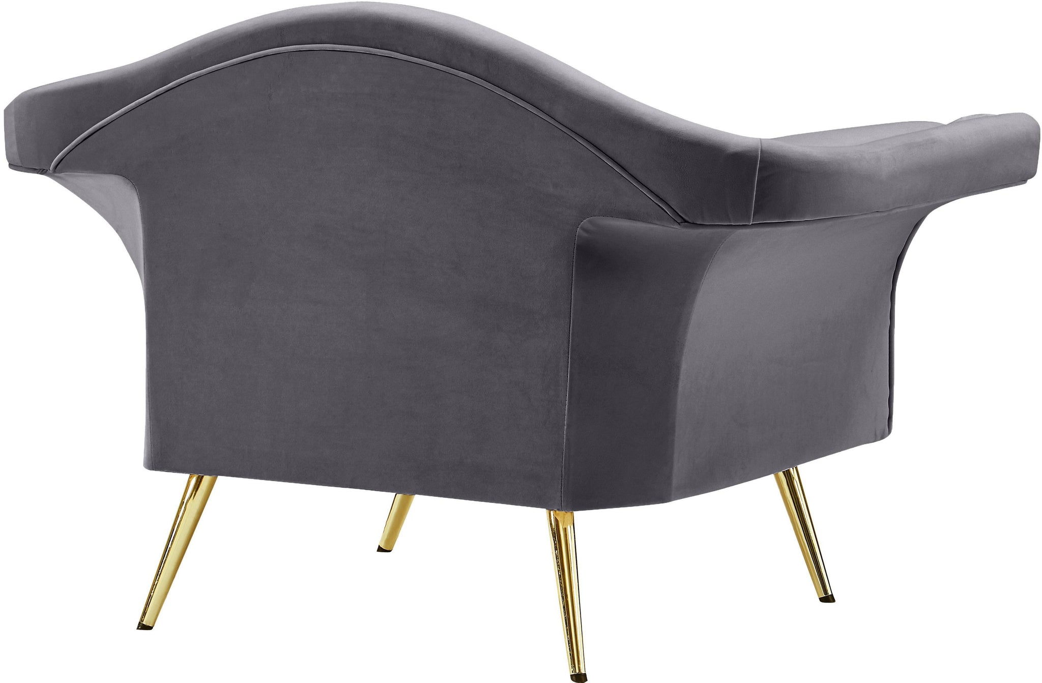 Lips Grey Velvet Chair - Furnish 4 Less 98 (NY)*