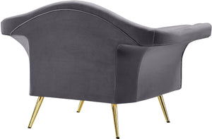 Lips Grey Velvet Chair - Furnish 4 Less 98 (NY)*