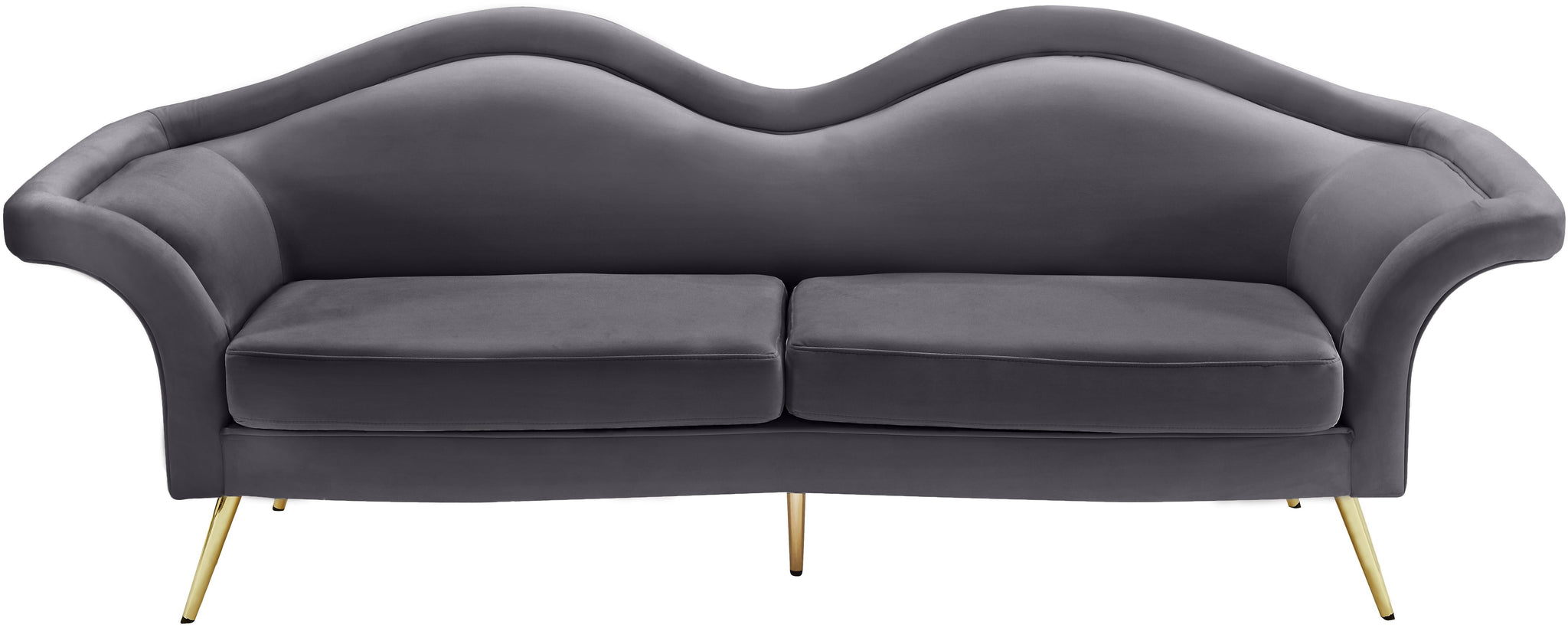 Lips Grey Velvet Sofa - Furnish 4 Less 98 (NY)*