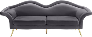 Lips Grey Velvet Sofa - Furnish 4 Less 98 (NY)*