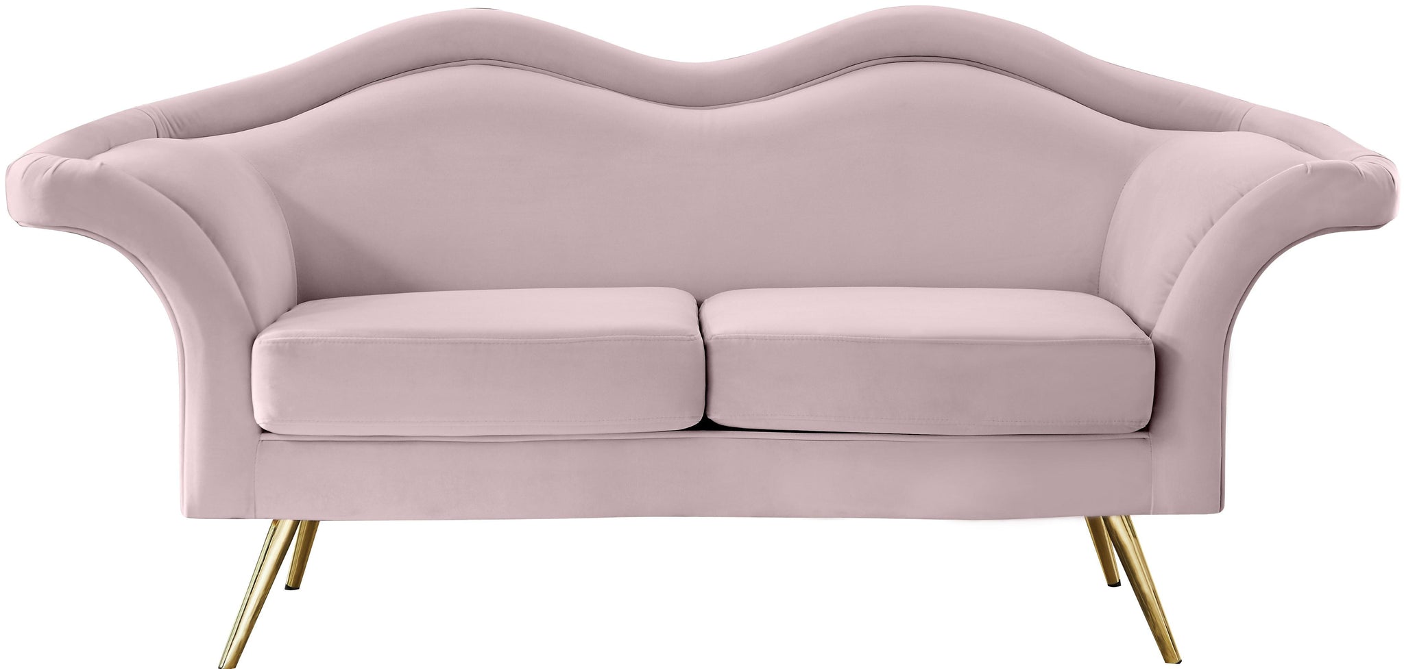 Lips Pink Velvet Loveseat - Furnish 4 Less 98 (NY)*