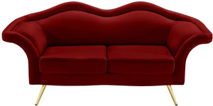 Lips Red Velvet Loveseat - Furnish 4 Less 98 (NY)*