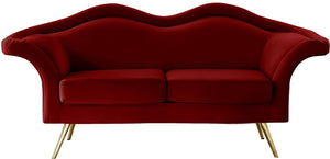 Lips Red Velvet Loveseat - Furnish 4 Less 98 (NY)*