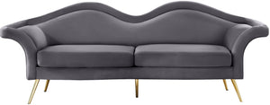 Lips Grey Velvet Sofa - Furnish 4 Less 98 (NY)*