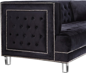 Lucas Black Velvet Chair - Furnish 4 Less 98 (NY)*