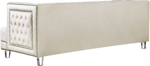 Lucas Cream Velvet Sofa - Furnish 4 Less 98 (NY)*