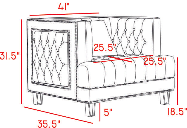 Lucas Cream Velvet Chair - Furnish 4 Less 98 (NY)*