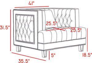 Lucas Black Velvet Chair - Furnish 4 Less 98 (NY)*