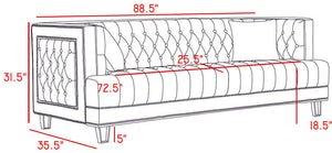 Lucas Grey Velvet Sofa - Furnish 4 Less 98 (NY)*