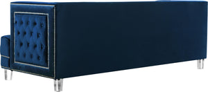 Lucas Navy Velvet Sofa - Furnish 4 Less 98 (NY)*