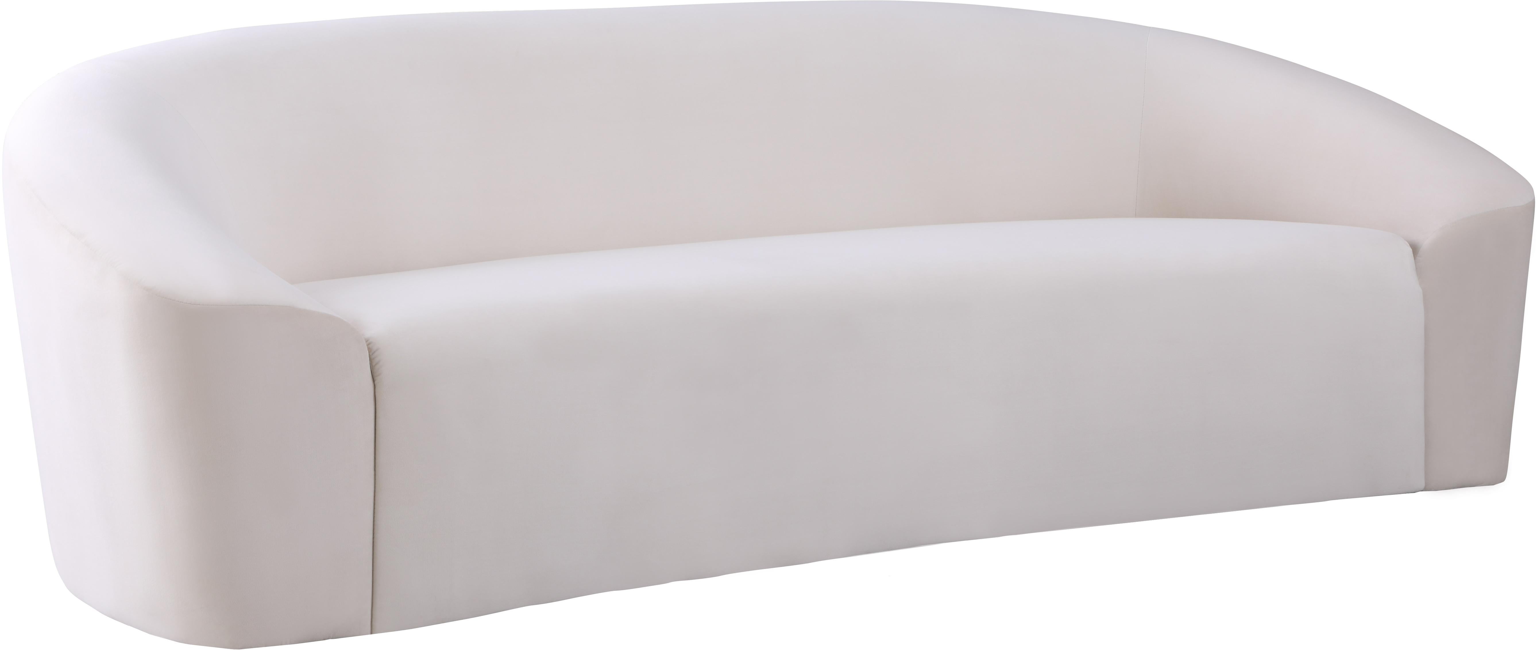 Riley Cream Velvet Sofa image