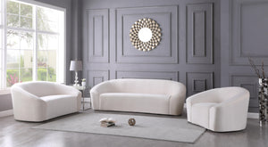 Riley Cream Velvet Sofa - Furnish 4 Less 98 (NY)*