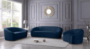 Riley Navy Velvet Sofa - Furnish 4 Less 98 (NY)*