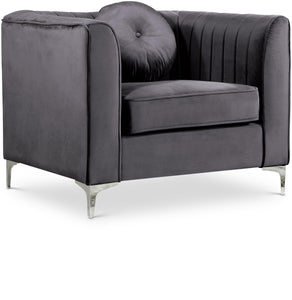 Isabelle Grey Velvet Chair image