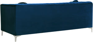 Isabelle Navy Velvet Loveseat - Furnish 4 Less 98 (NY)*