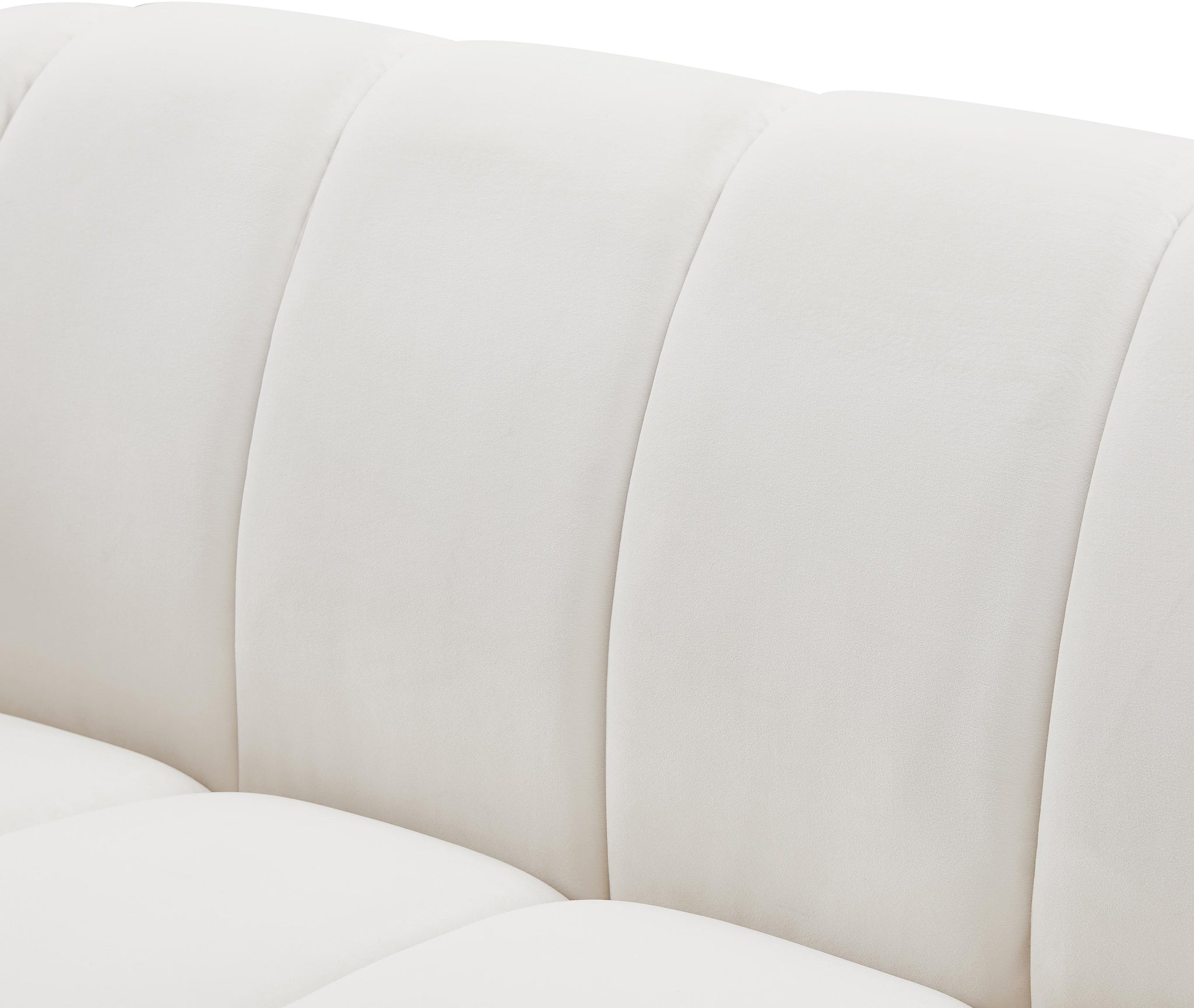 Elijah Cream Velvet Loveseat