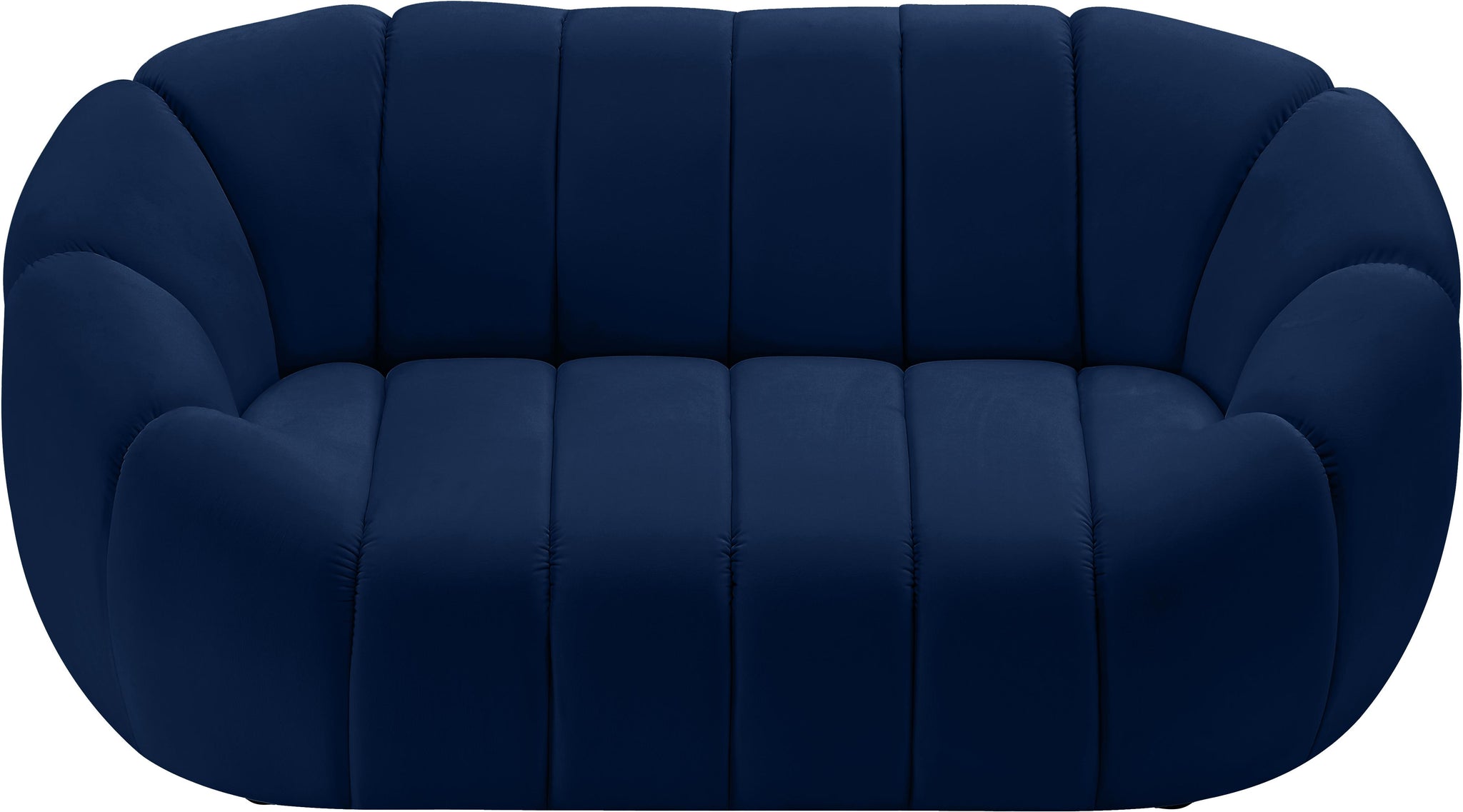 Elijah Navy Velvet Loveseat - Furnish 4 Less 98 (NY)*