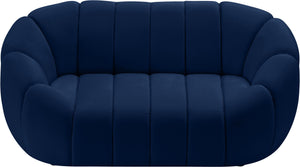 Elijah Navy Velvet Loveseat - Furnish 4 Less 98 (NY)*