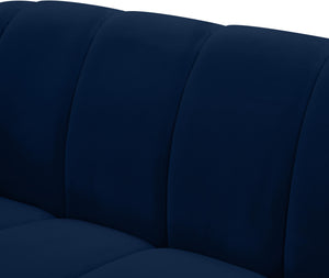 Elijah Navy Velvet Loveseat - Furnish 4 Less 98 (NY)*