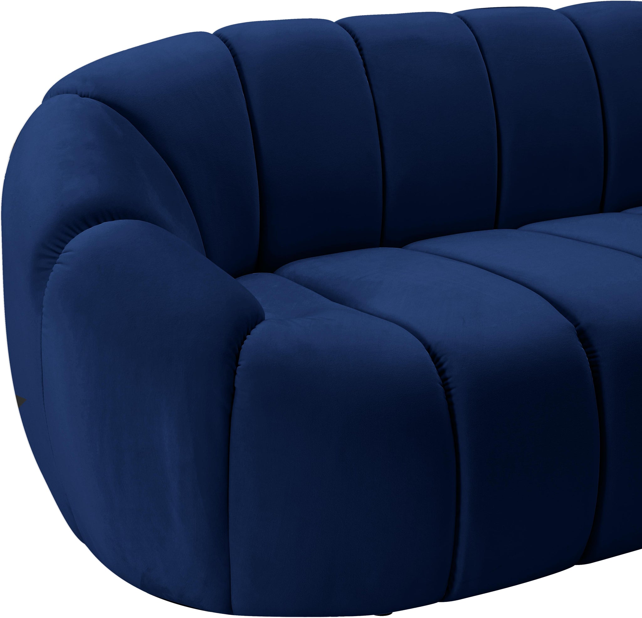 Elijah Navy Velvet Loveseat - Furnish 4 Less 98 (NY)*