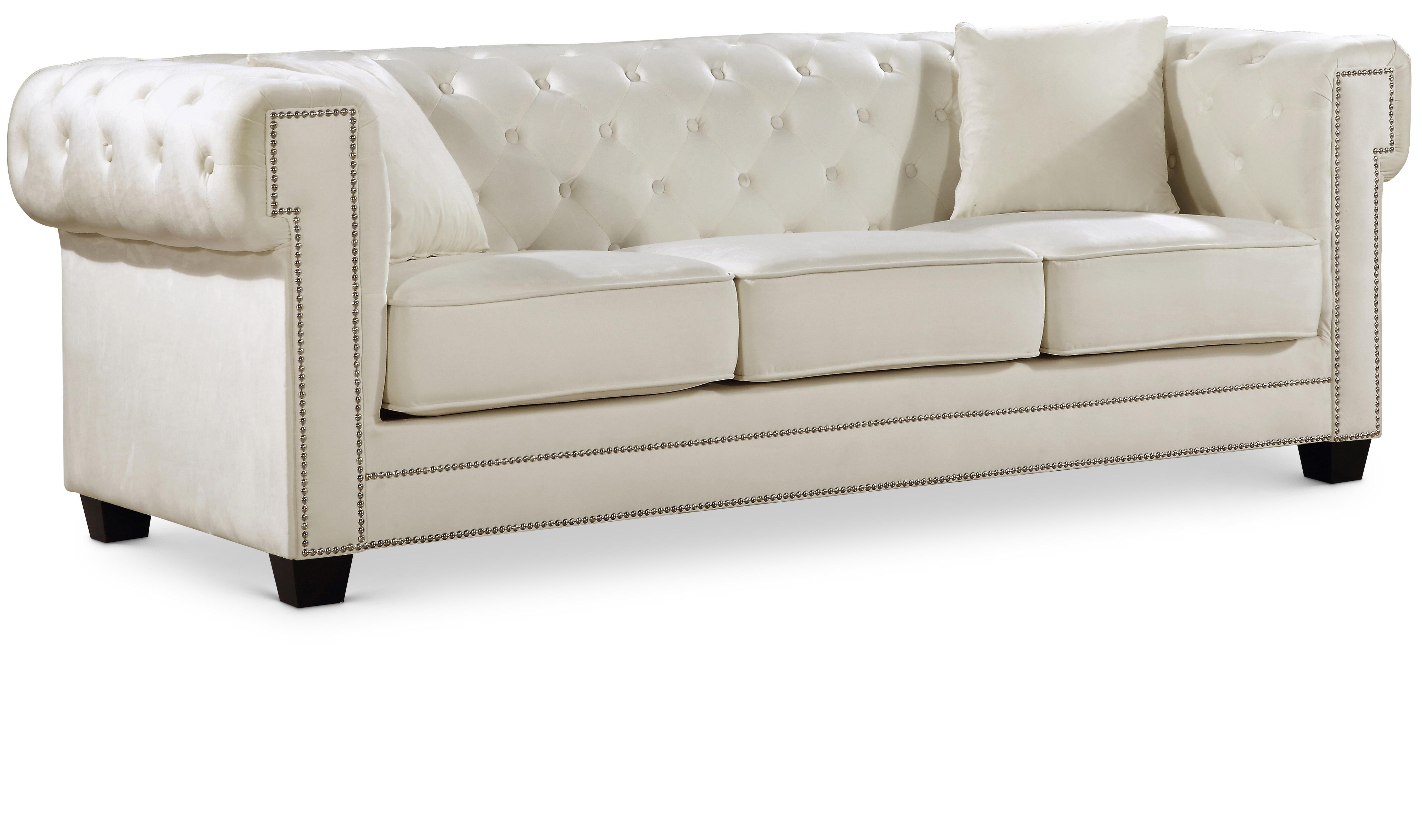 Bowery Cream Velvet Sofa image