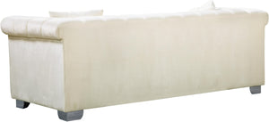 Kayla Cream Velvet Loveseat - Furnish 4 Less 98 (NY)*