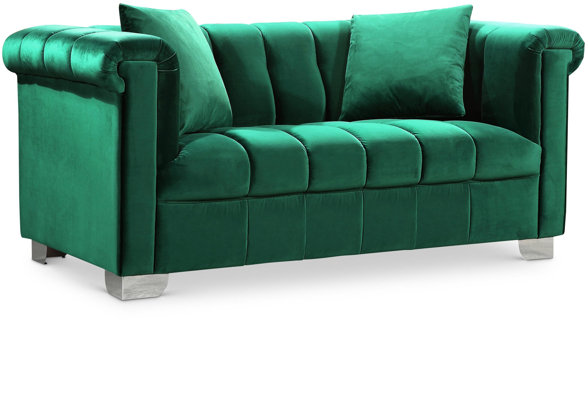 Kayla Green Velvet Loveseat image