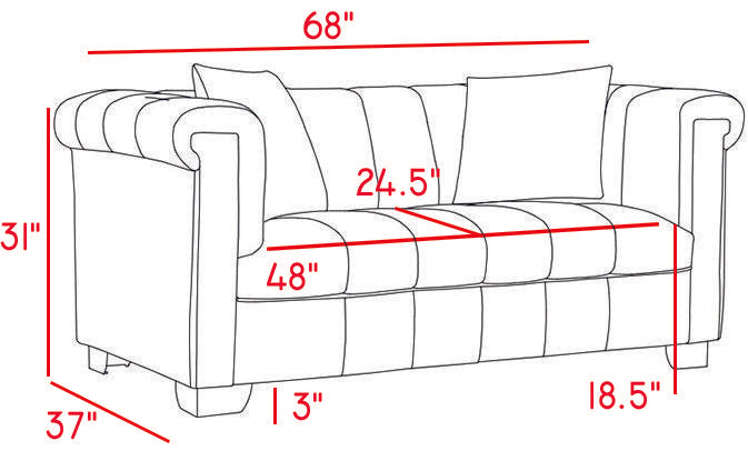 Kayla Cream Velvet Loveseat - Furnish 4 Less 98 (NY)*