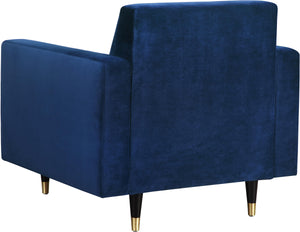 Lola Navy Velvet Chair - Furnish 4 Less 98 (NY)*