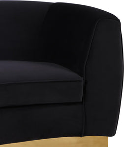 Julian Black Velvet Chair - Furnish 4 Less 98 (NY)*