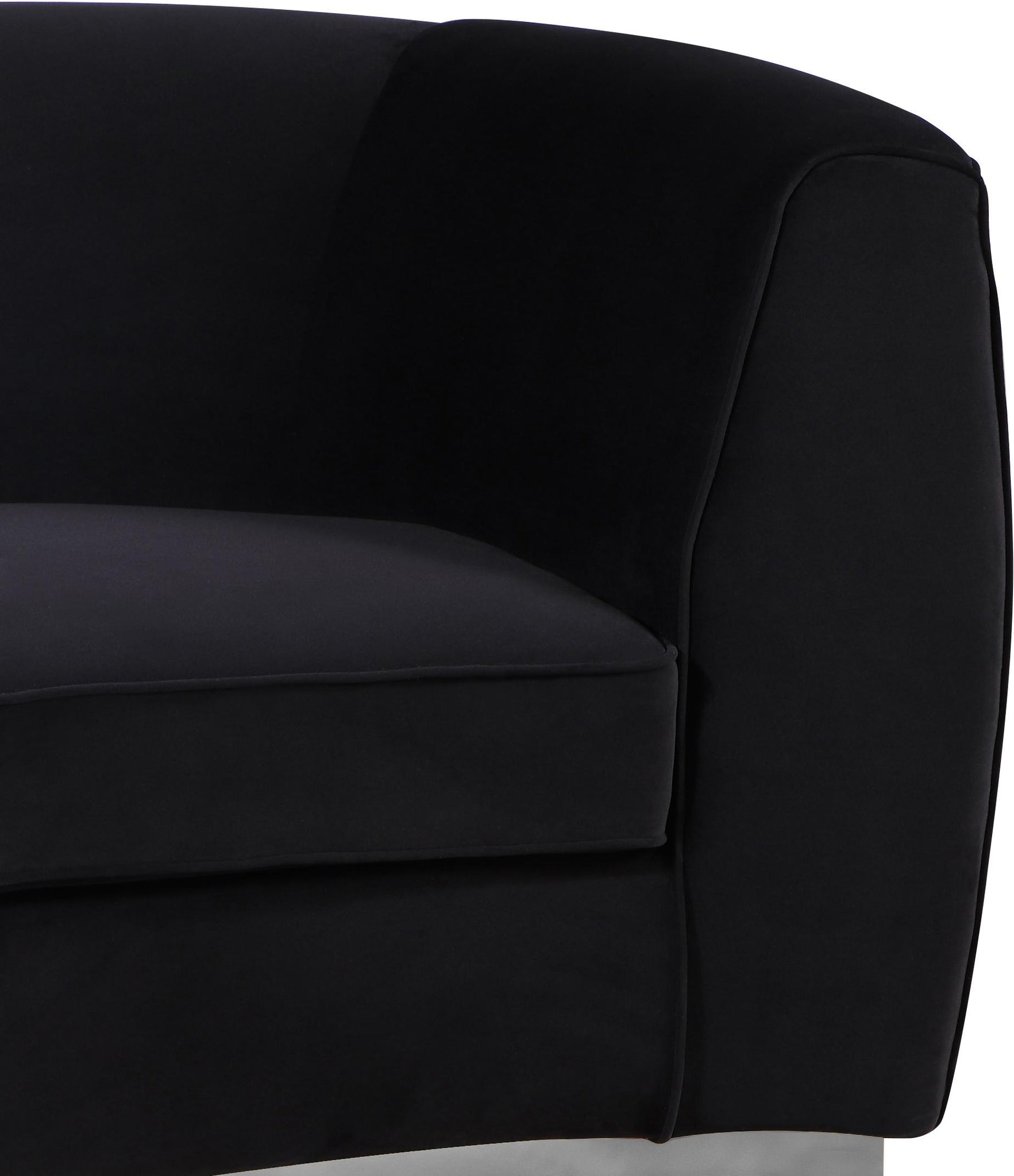 Julian Black Velvet Chair - Furnish 4 Less 98 (NY)*