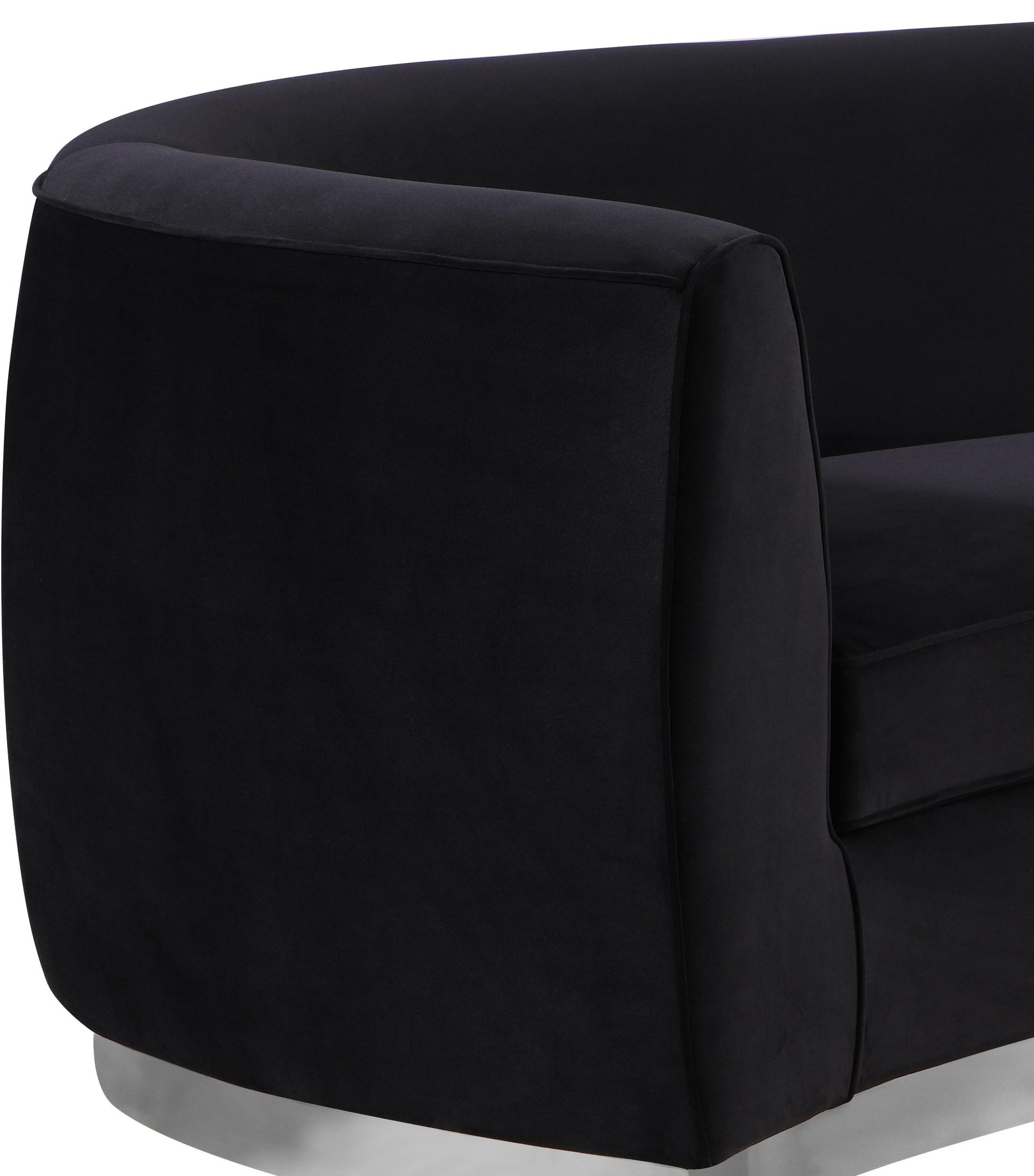 Julian Black Velvet Chair - Furnish 4 Less 98 (NY)*