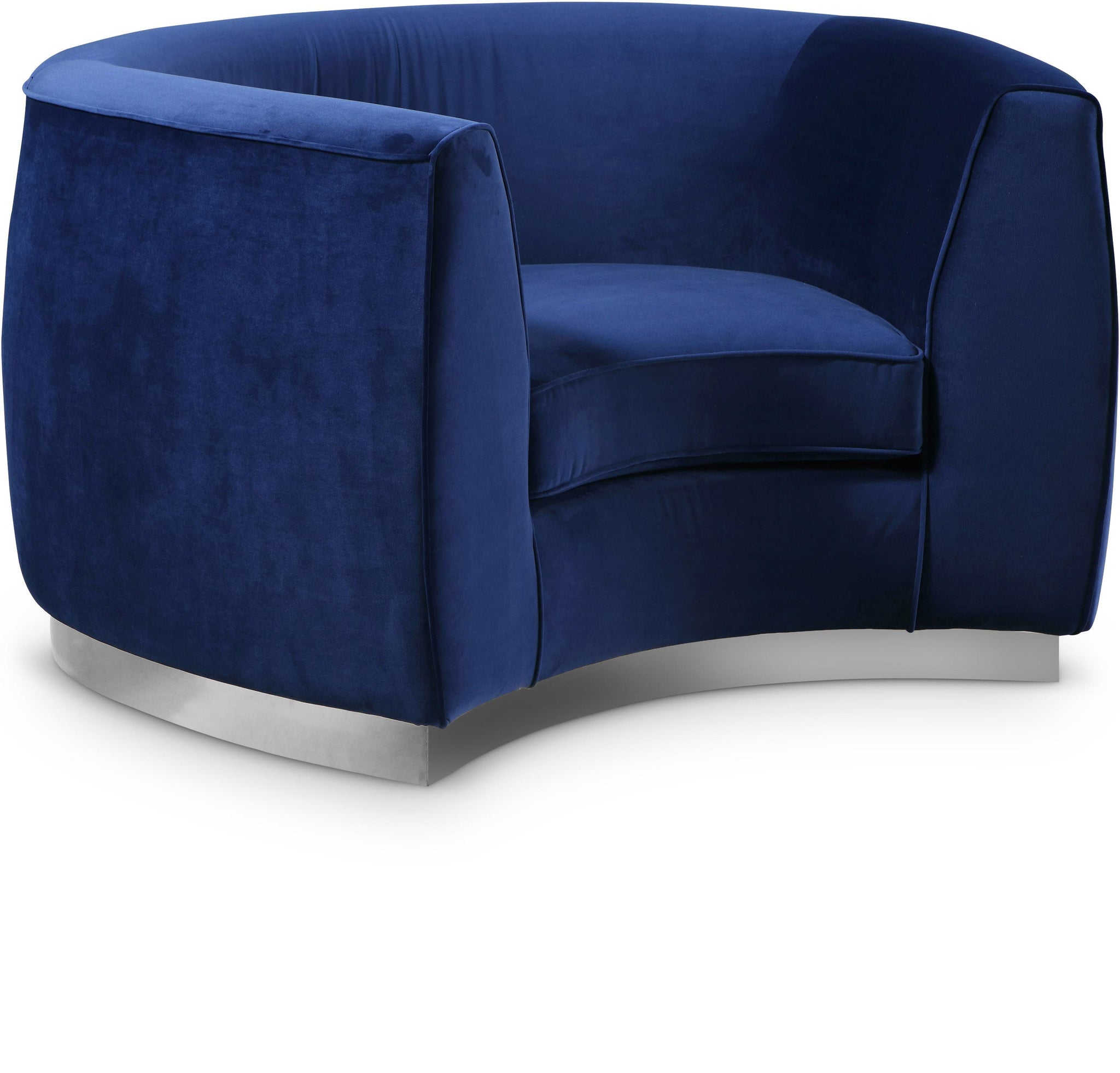 Julian Navy Velvet Chair - Furnish 4 Less 98 (NY)*