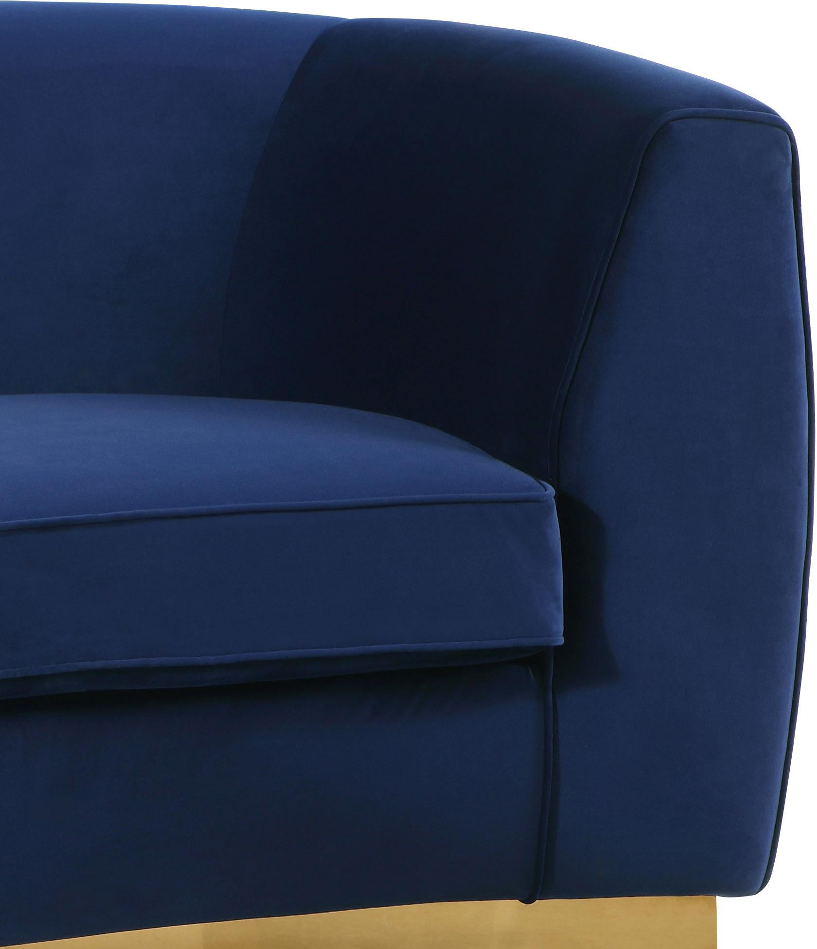 Julian Navy Velvet Chair - Furnish 4 Less 98 (NY)*