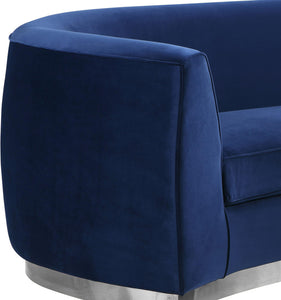 Julian Navy Velvet Chair - Furnish 4 Less 98 (NY)*