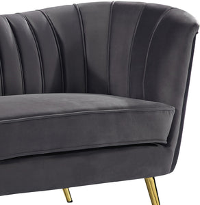 Margo Grey Velvet Sofa - Furnish 4 Less 98 (NY)*