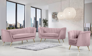 Margo Pink Velvet Chair - Furnish 4 Less 98 (NY)*